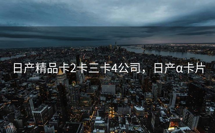 日产精品卡2卡三卡4公司，日产α卡片