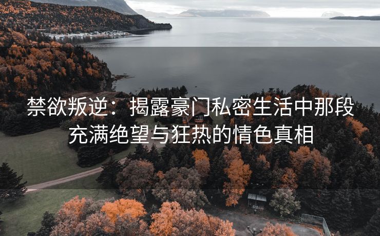 禁欲叛逆：揭露豪门私密生活中那段充满绝望与狂热的情色真相