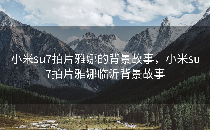 小米su7拍片雅娜的背景故事，小米su7拍片雅娜临沂背景故事