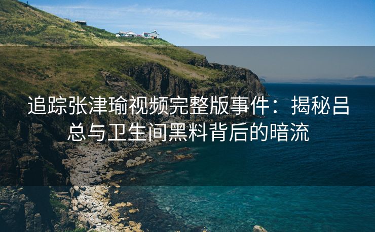 追踪张津瑜视频完整版事件：揭秘吕总与卫生间黑料背后的暗流