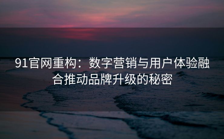 91官网重构：数字营销与用户体验融合推动品牌升级的秘密